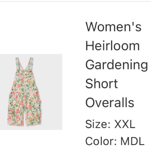 Duluth Trading Co Floral Heirloom overall in Pink and Green, sz XXL - Picture 2 of 10